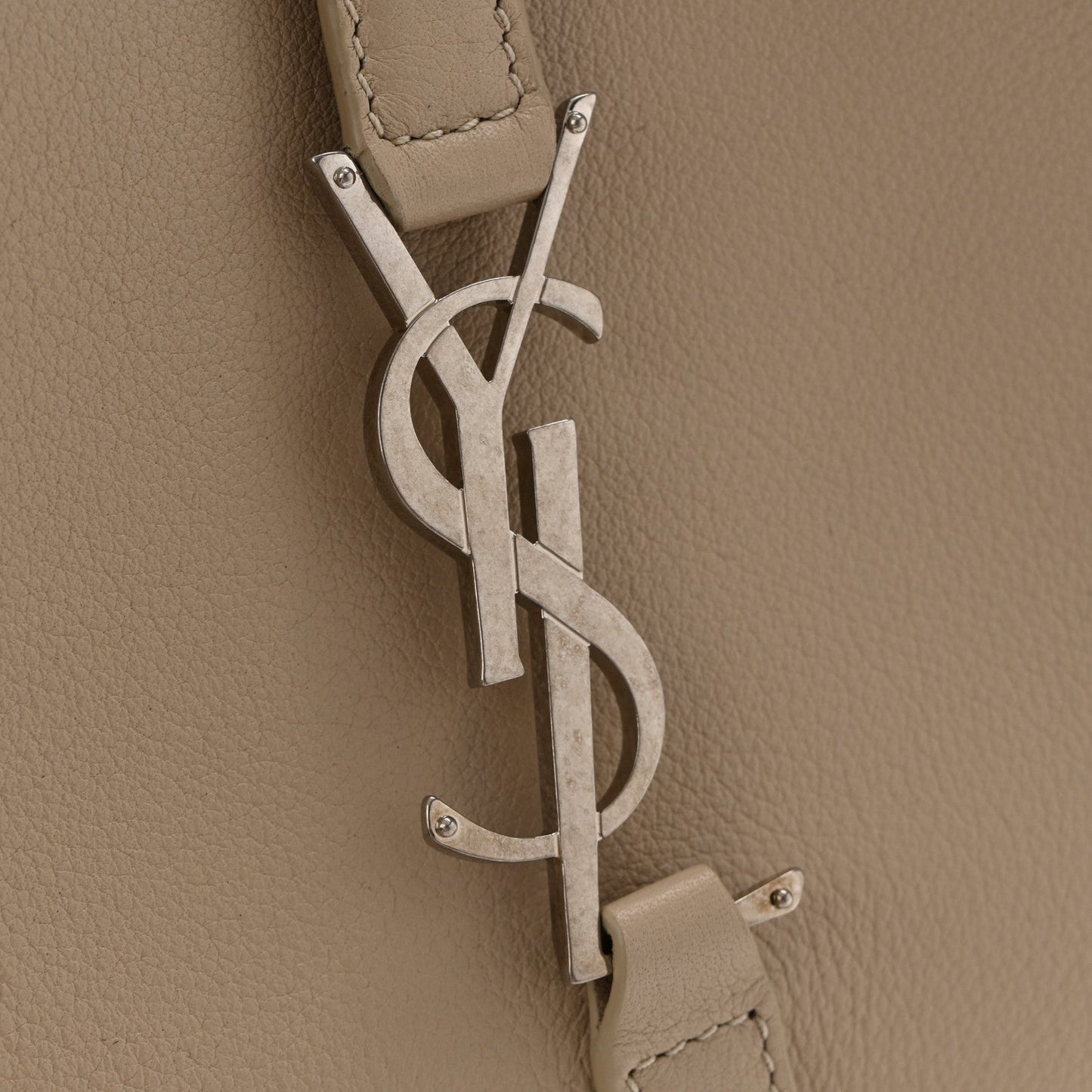 Saint Laurent Smooth Calfskin Small Le 5 A 7 Soft Hobo Bag Sea Salt