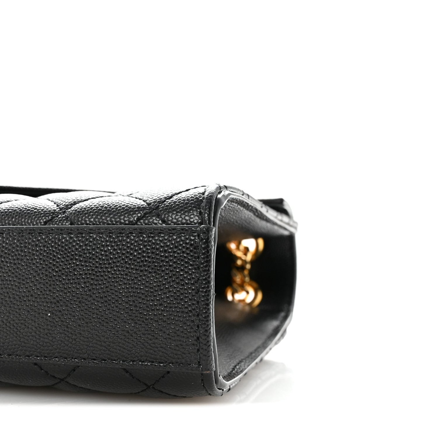 Saint Laurent Grain De Poudre Textured Matelasse Triquilt Medium Satchel Black