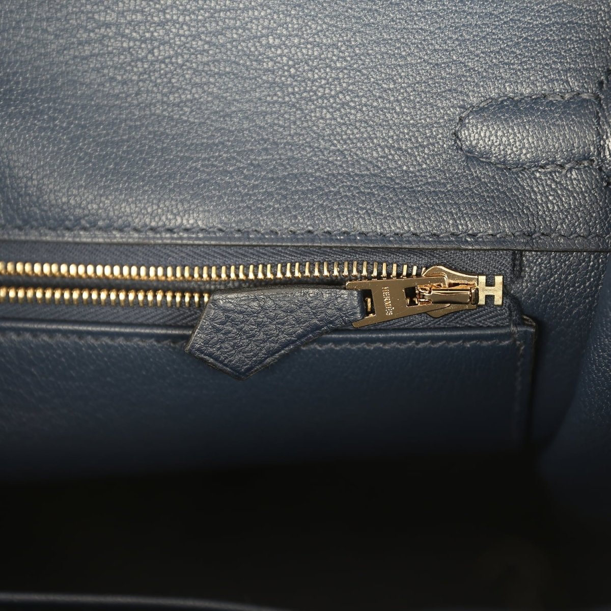 Hermes Birkin 25cm Handbag Bleu Abysse Togo Leather Gold Hardware - NEESTRA