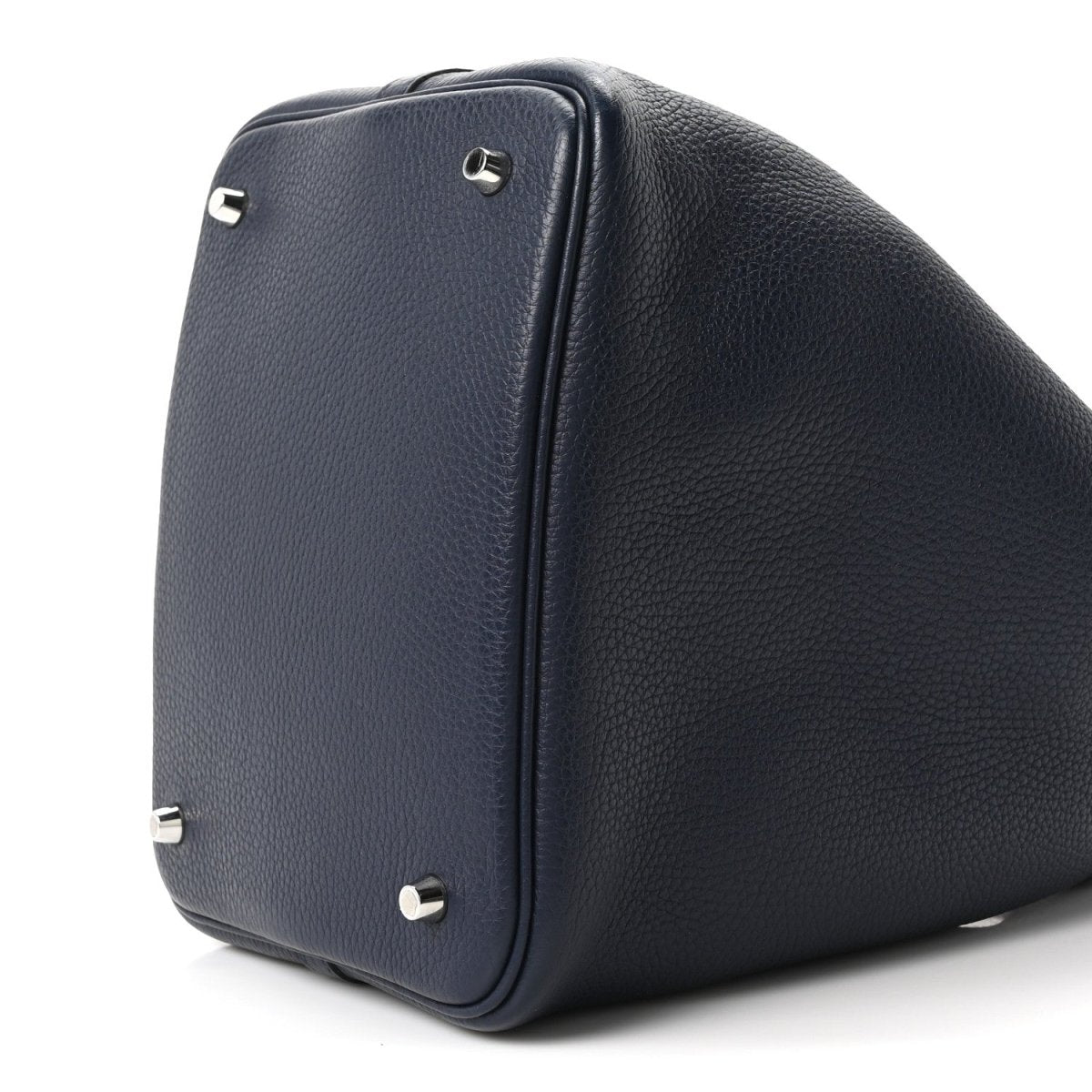 Picotin Lock 22 MM Taurillon Clemence Bucket Bag Bleu Nuit Rose Pourpre - NEESTRA