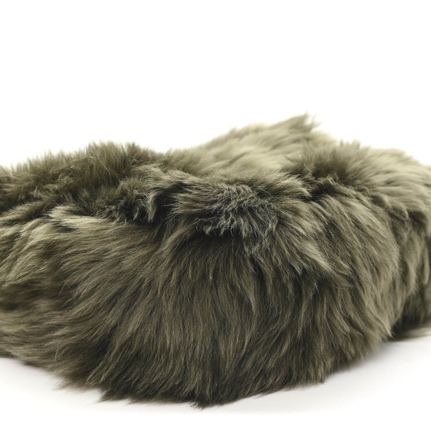 Saint Laurent Jamie 4.3 Shearling Fur Medium Shoulder Bag Olive Ranch