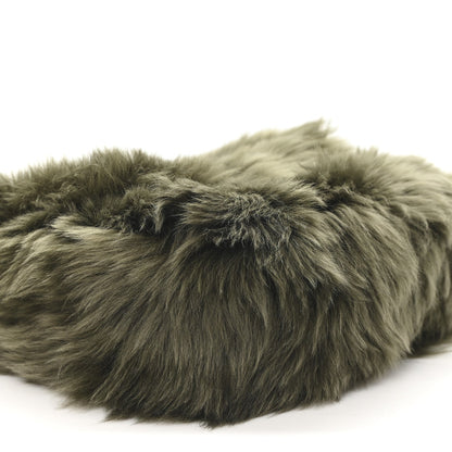 Saint Laurent Jamie 4.3 Shearling Fur Medium Shoulder Bag Olive Ranch