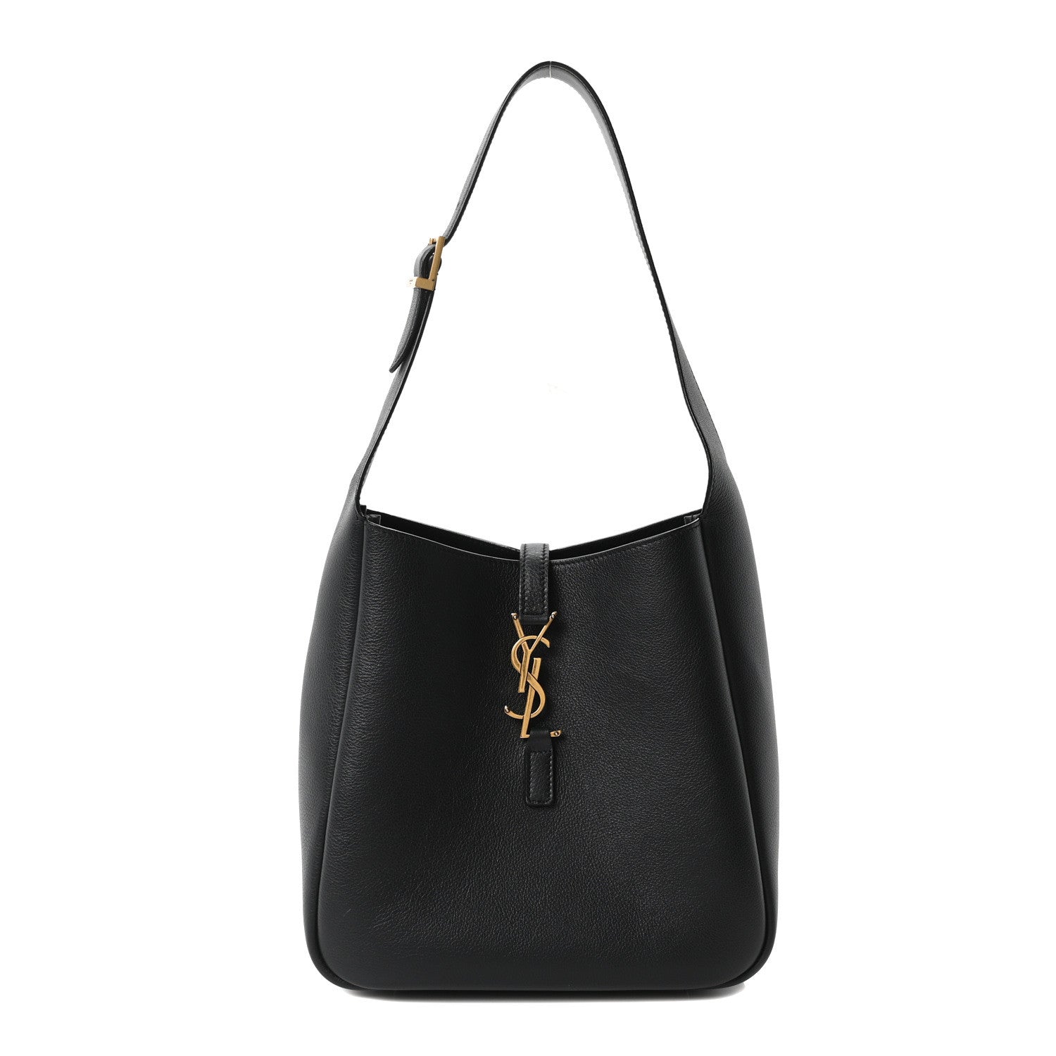 Saint Laurent Smooth Calfskin Small Le 5 A 7 Soft Hobo Black