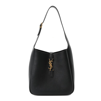 Saint Laurent Smooth Calfskin Small Le 5 A 7 Soft Hobo Black