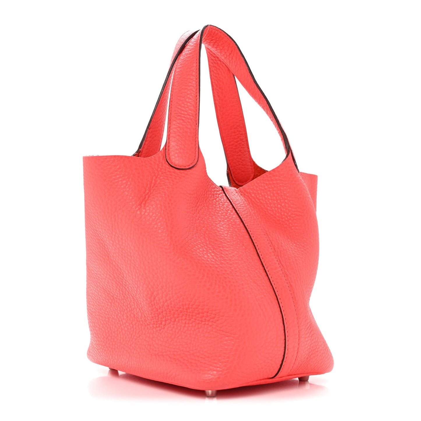 Picotin Lock 18 PM Tote Bag Clemence Calfskin Leather Rose Jaipur