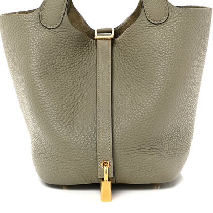 Taurillon Clemence Picotin Lock 18 PM Tote Sauge