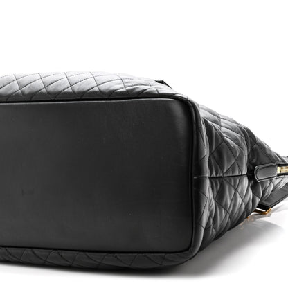 Saint Laurent ES Giant Calfskin Quilted Travel Bag Black