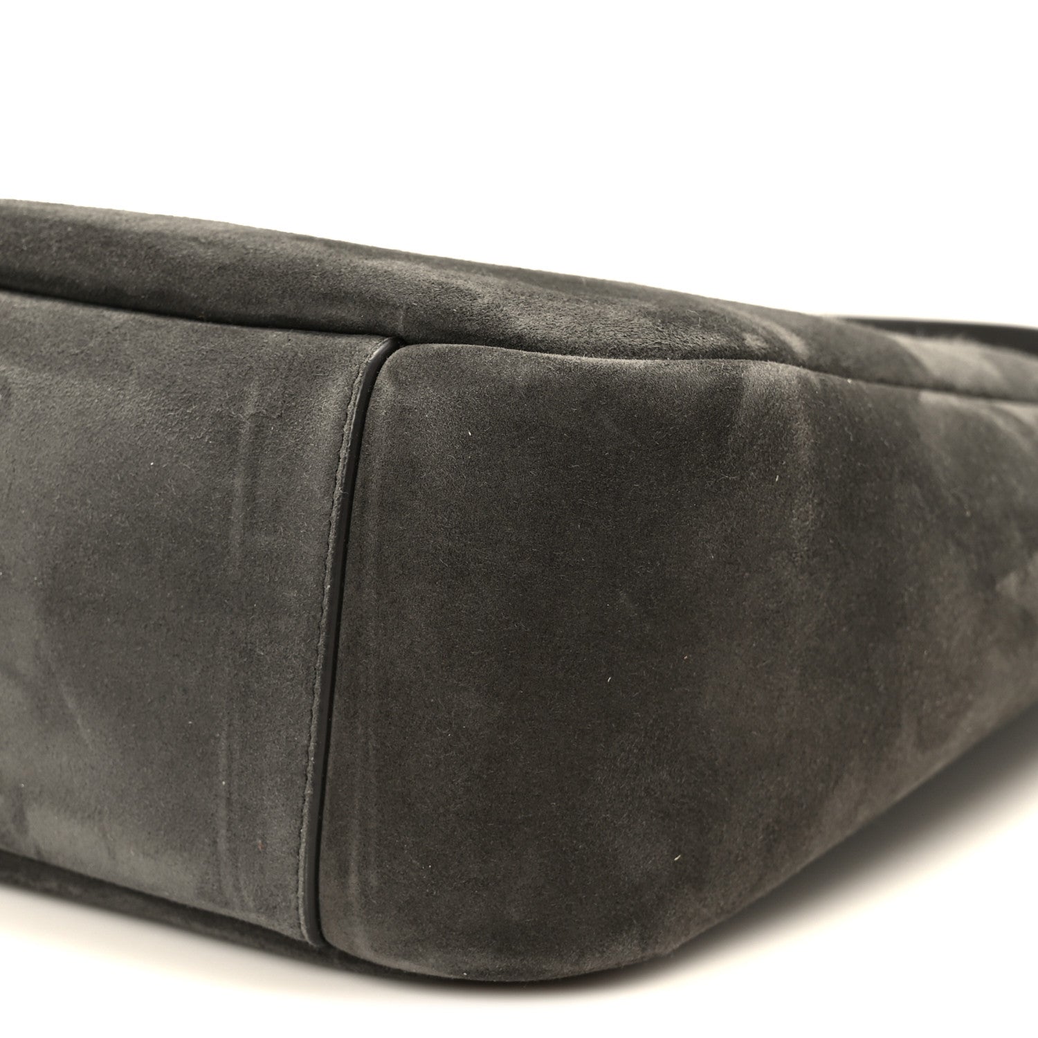 Saint Laurent Suede Small Le 5 A 7 Soft Hobo Urban Grey