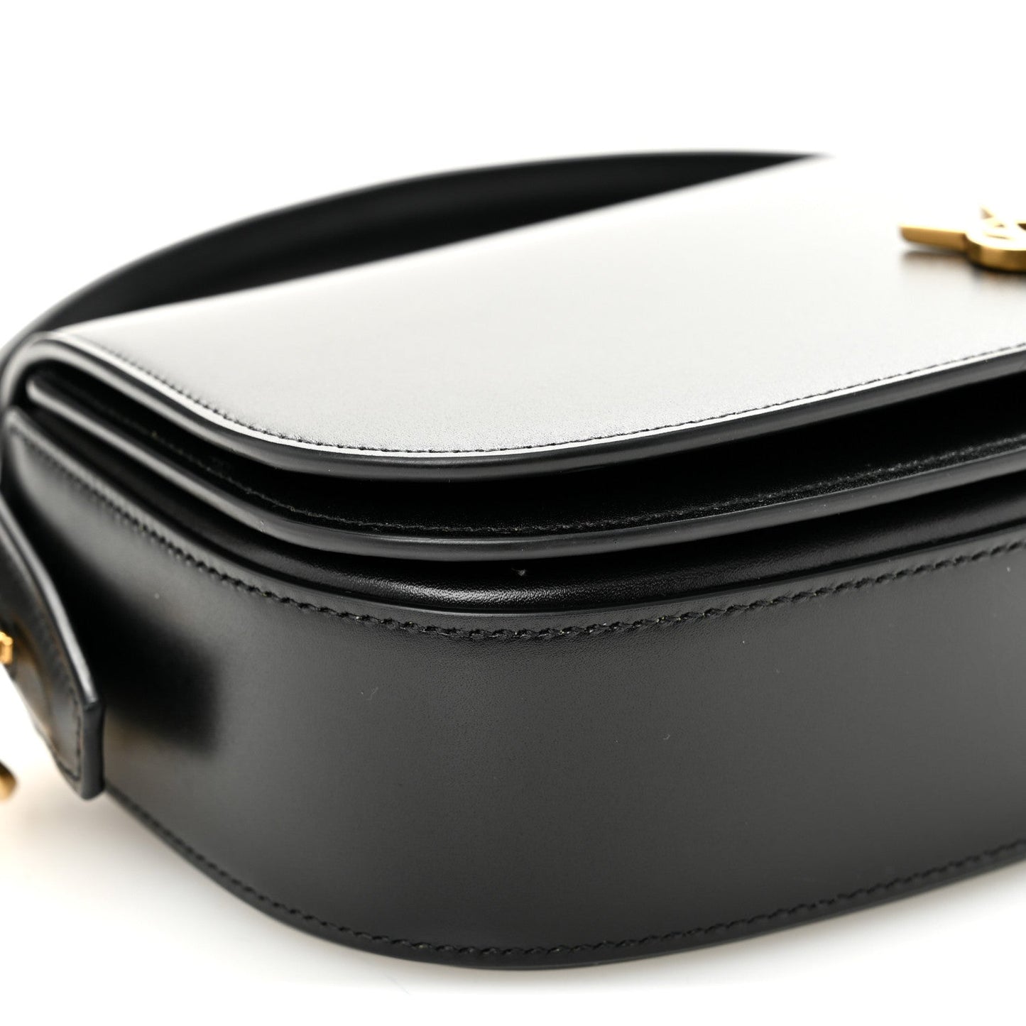 Saint Laurent Box Calfskin Voltaire Top Handle Crossbody Bag Black