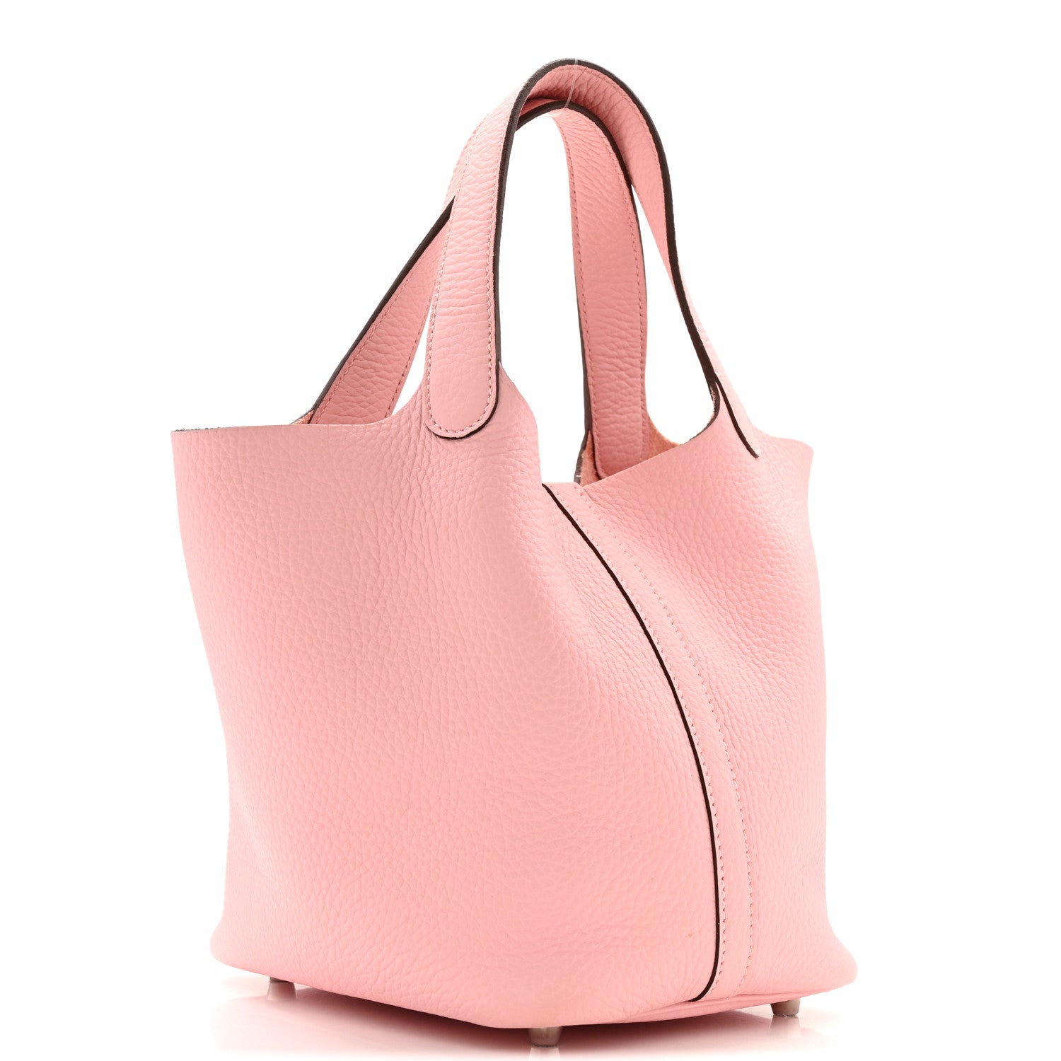 Taurillon Clemence Picotin Lock 18 PM Handbag Rose Sakura