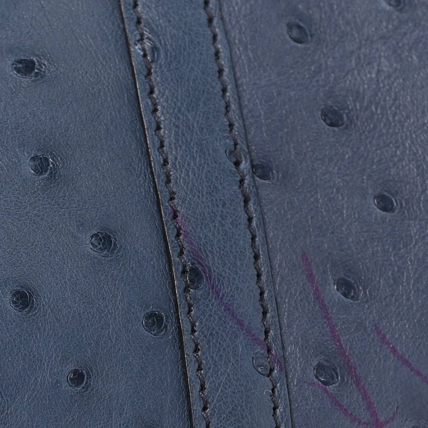 Ostrich Picotin Lock 18 Bucket Bag Bleu Roi Blue