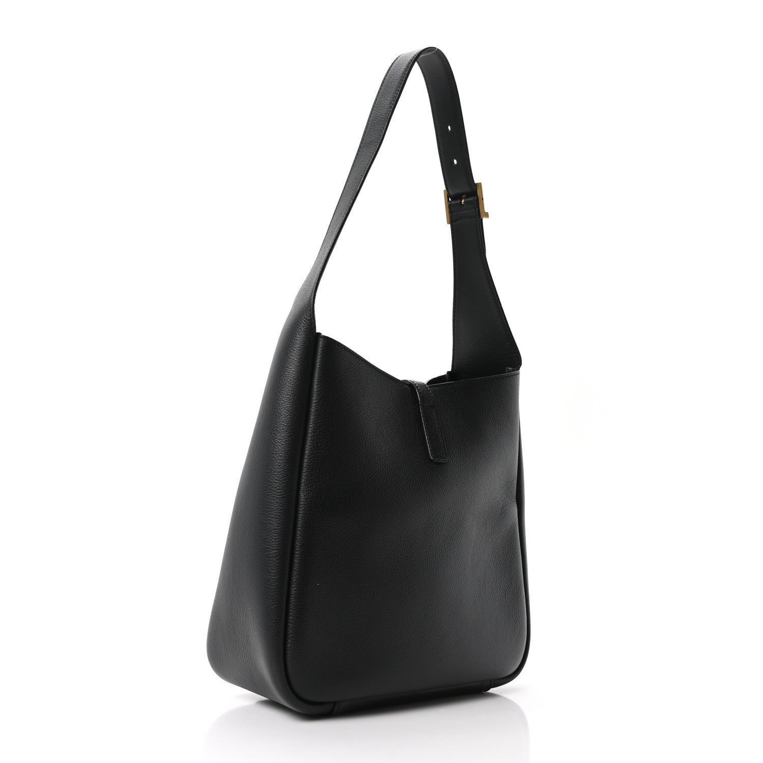 Saint Laurent Smooth Calfskin Small Le 5 A 7 Soft Hobo Black