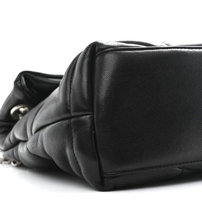 Saint Laurent Loulou Puffer Small Quilted Lambskin Leather Satchel Black