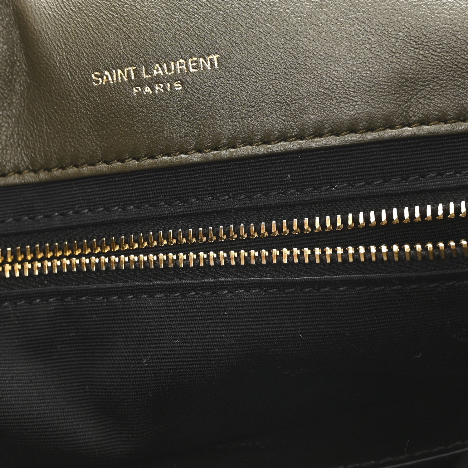 Saint Laurent Jamie 4.3 Shearling Fur Medium Shoulder Bag Olive Ranch