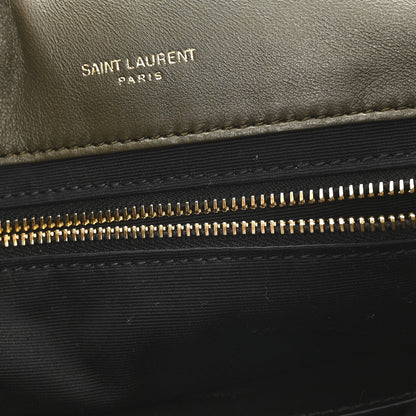 Saint Laurent Jamie 4.3 Shearling Fur Medium Shoulder Bag Olive Ranch