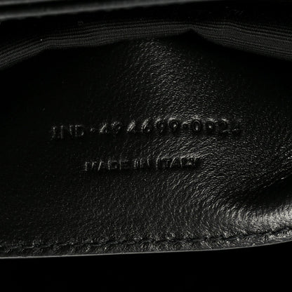 Saint Laurent Small Loulou Chain Satchel Calfskin Y Quilted Monogram Black