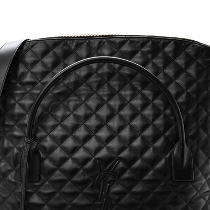 Saint Laurent ES Giant Calfskin Quilted Travel Bag Black