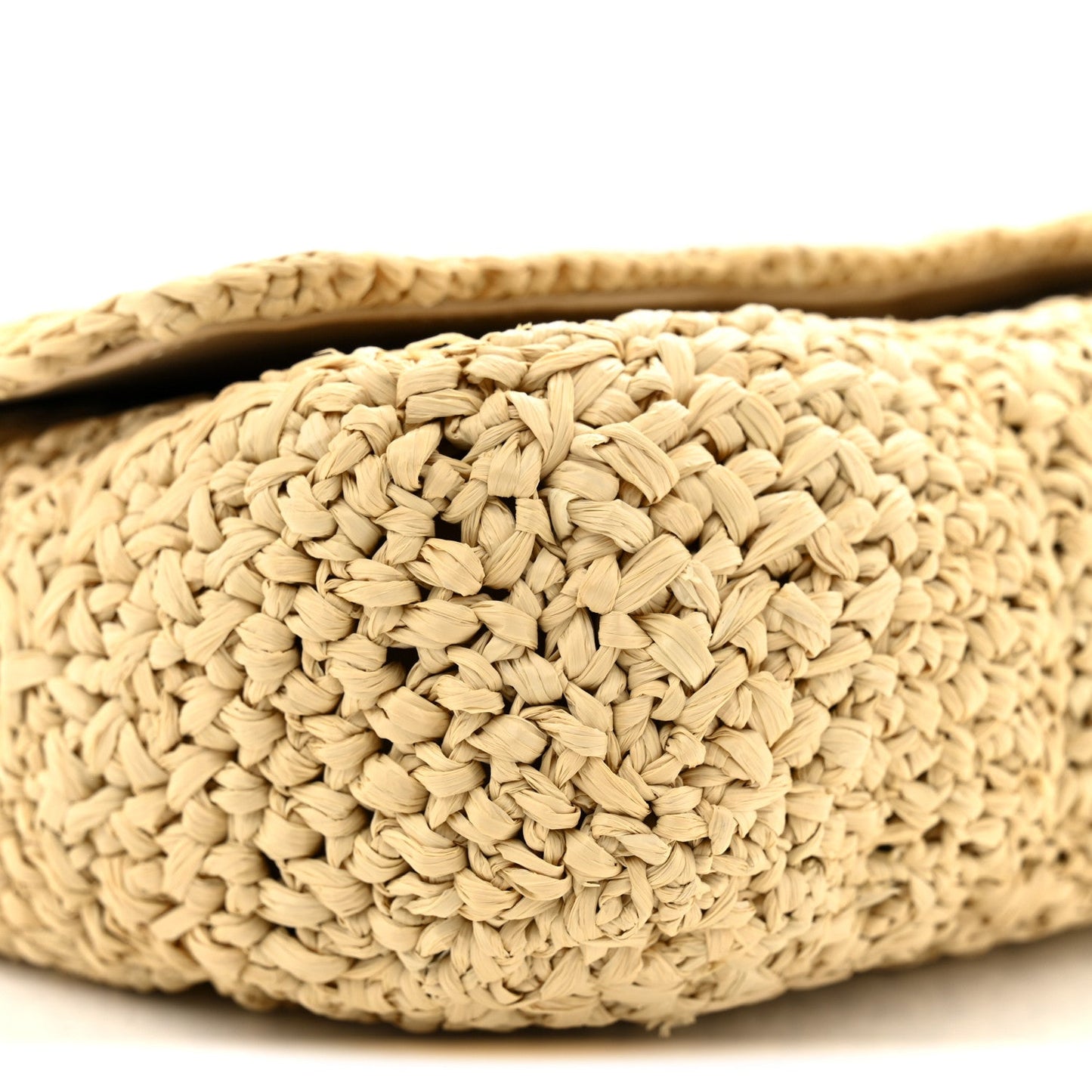 Saint Laurent Raffia Monogram Medium Jamie Shoulder Bag Natural Avorio