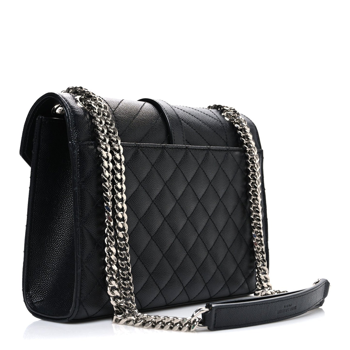 Saint Laurent Grain De Poudre Textured Mixed Matelasse Triquilt Medium Monogram Satchel