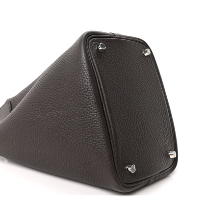 Picotin Lock 18 PM Tote Taurillon Clemence Leather Ebene