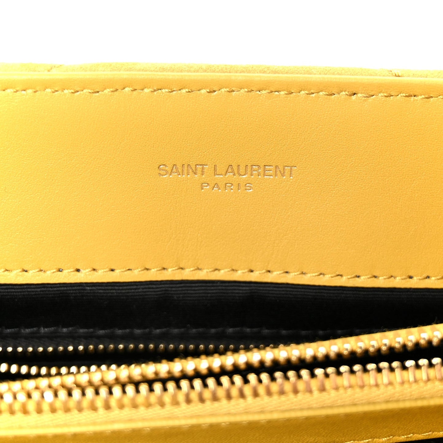 Saint Laurent Suede Y Quilted Monogram Medium Loulou Chain Satchel Chartreuse