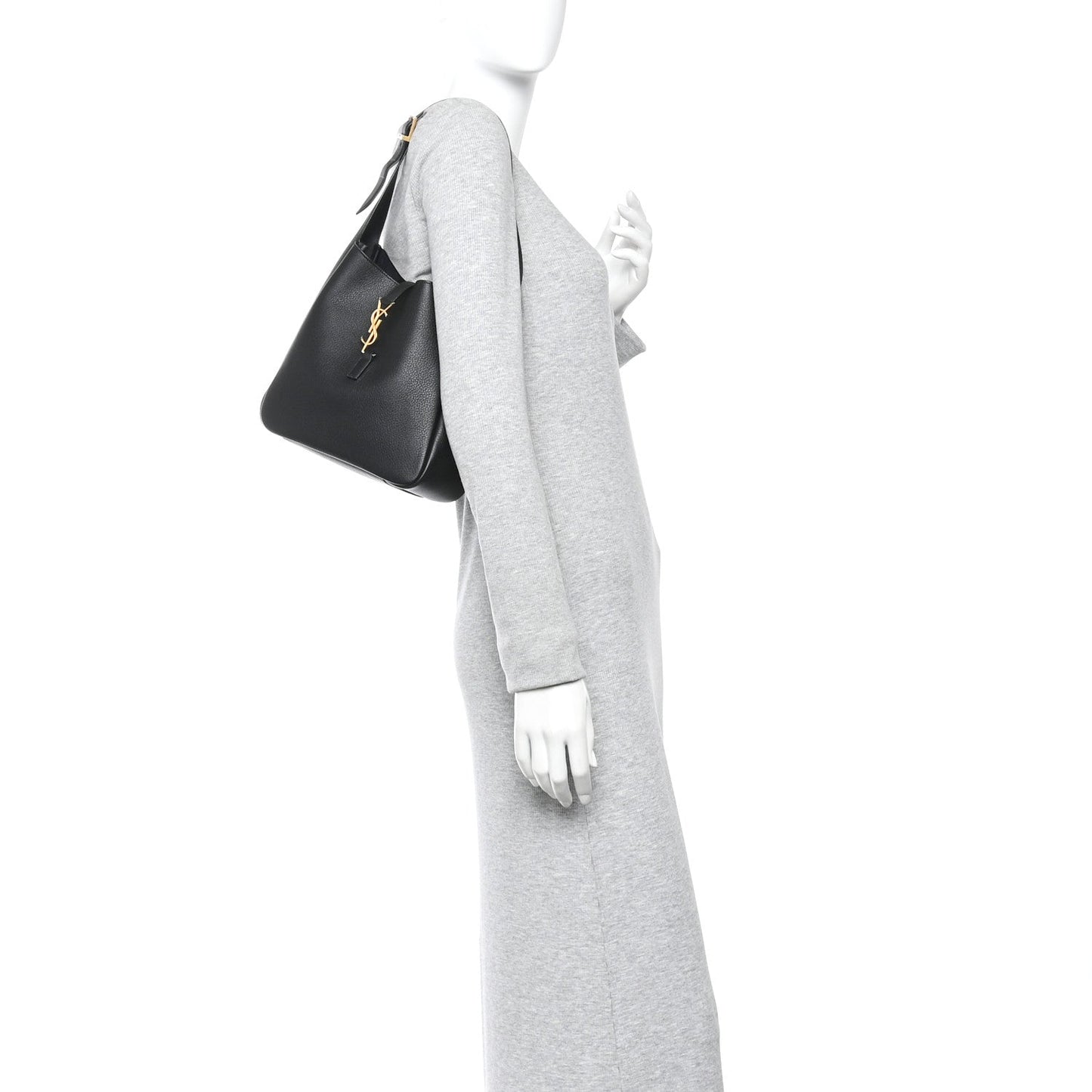 Saint Laurent Supple Calfskin Small Le 5 A 7 Soft Hobo Black