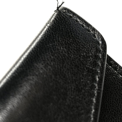 Saint Laurent Lambskin Chevron Quilted Large LouLou Shoulder Bag Black