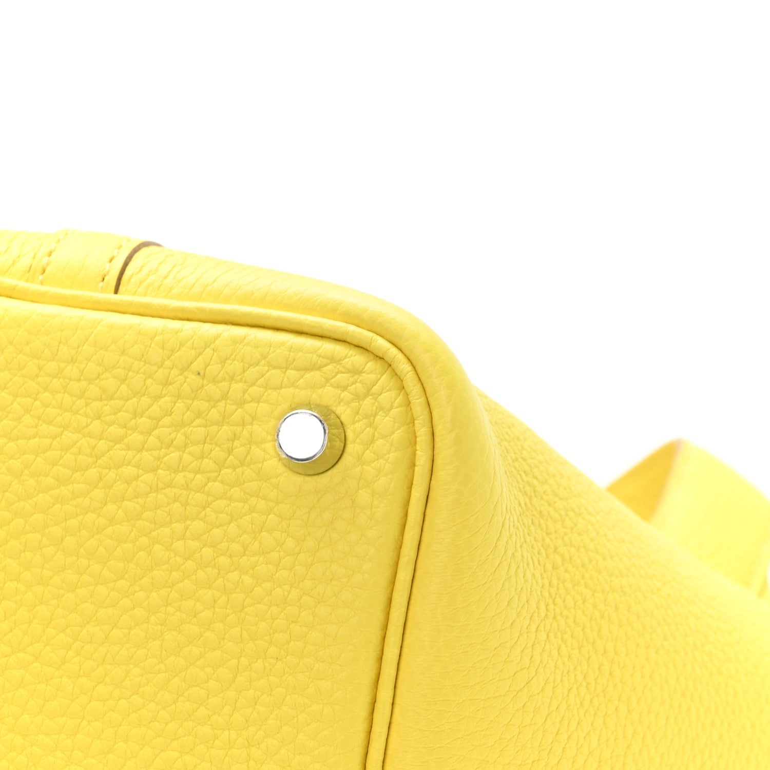 Taurillon Clemence Picotin Lock 18 PM Lime Leather Tote