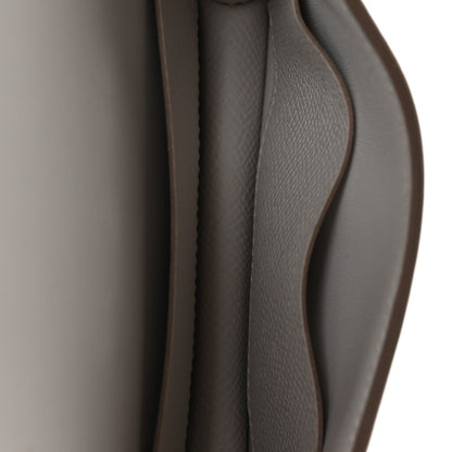 Slim wallet interior lining in gray leather.