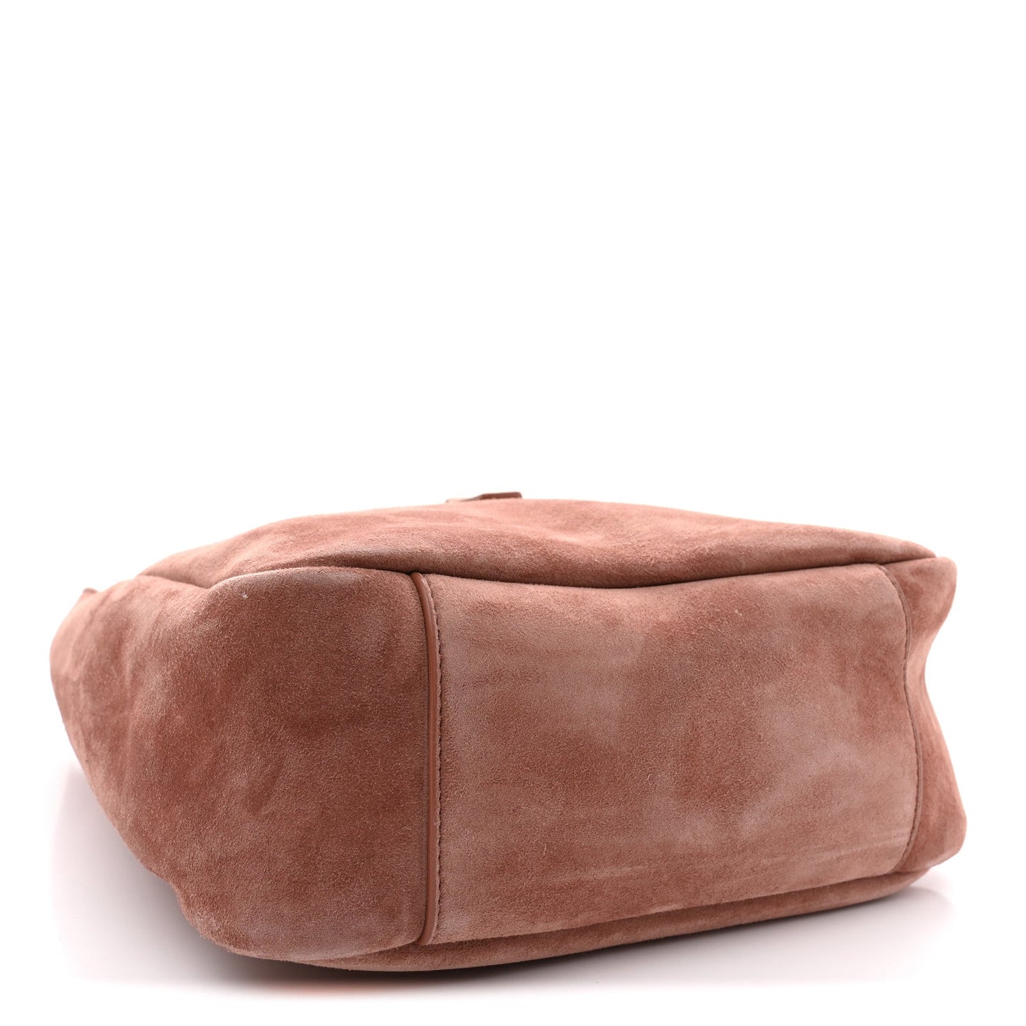 Saint Laurent Suede Calfskin Small Le 5 A 7 Soft Hobo Barley Pink