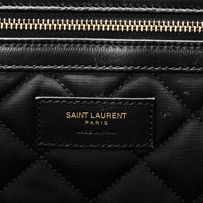 Saint Laurent ES Giant Calfskin Quilted Travel Bag Black