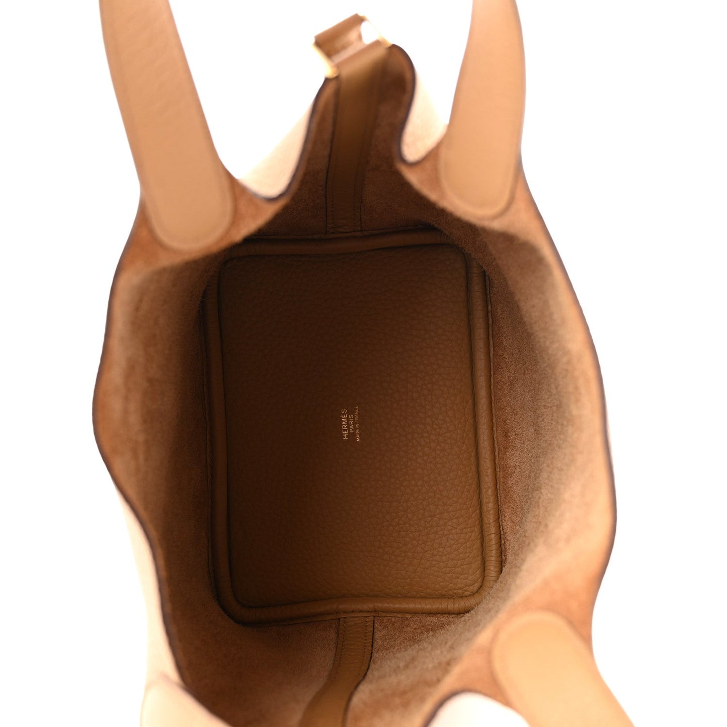 Picotin Lock 18 PM Bucket Bag Taurillon Clemence Leather Biscuit