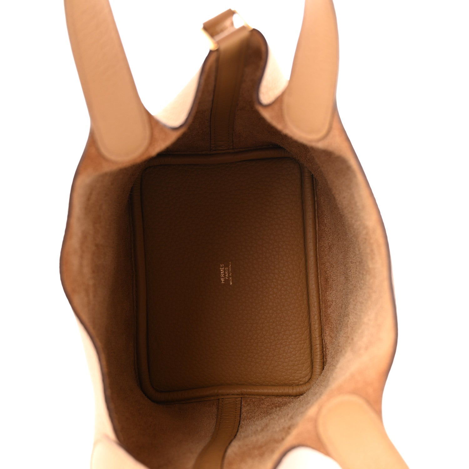 Picotin Lock 18 PM Bucket Bag Taurillon Clemence Leather Biscuit