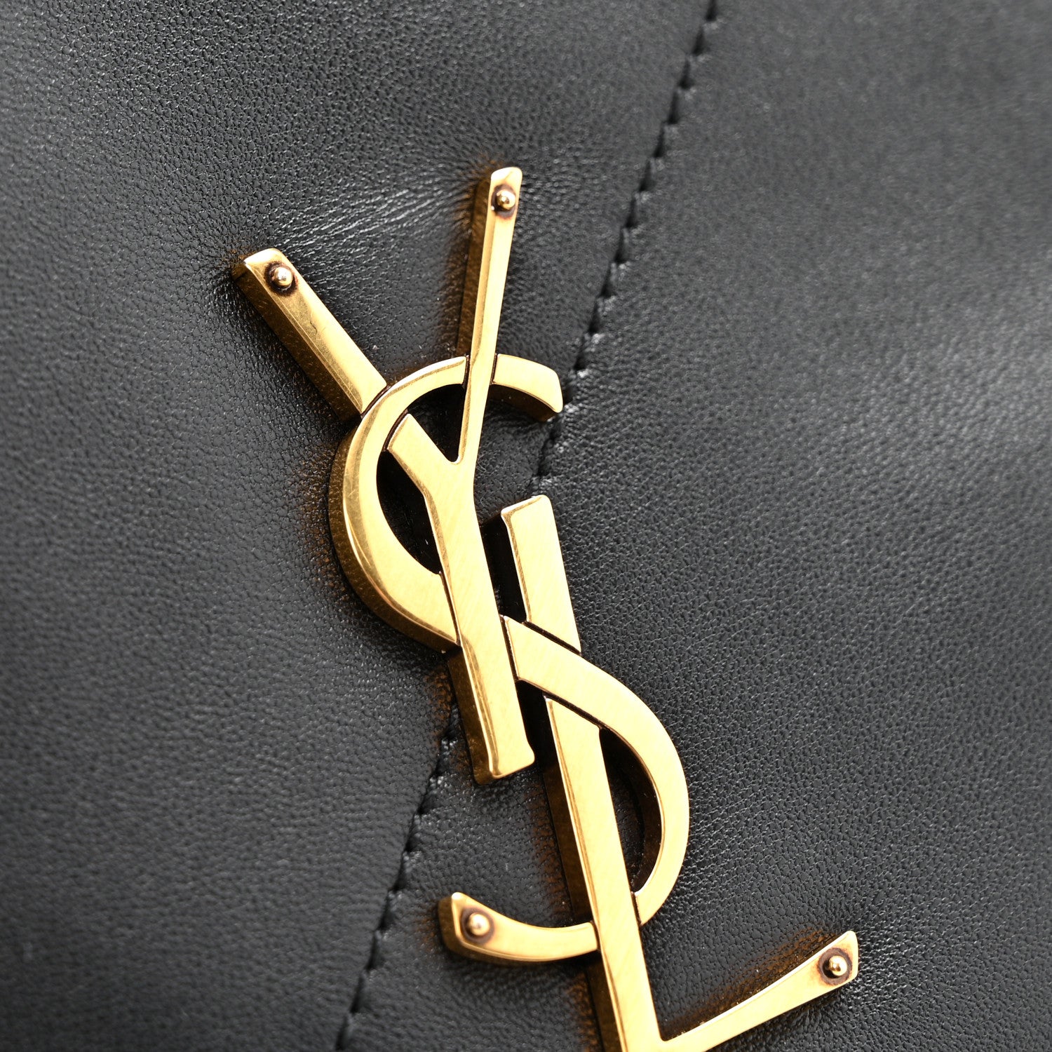 Saint Laurent Lambskin Matelasse Monogram Medium Jamie 4.3 Pochon Black