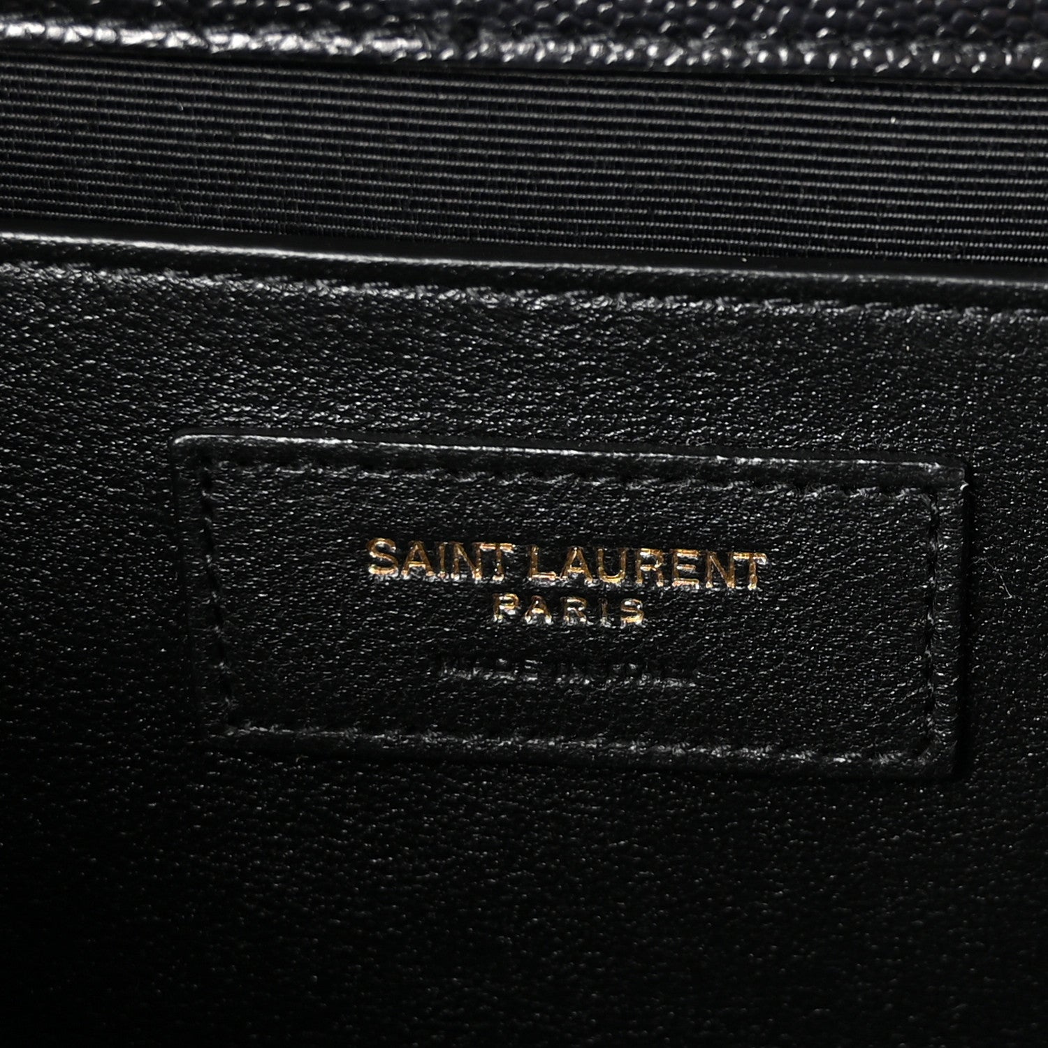 Saint Laurent Grain De Poudre Textured Matelasse Triquilt Medium Satchel Black