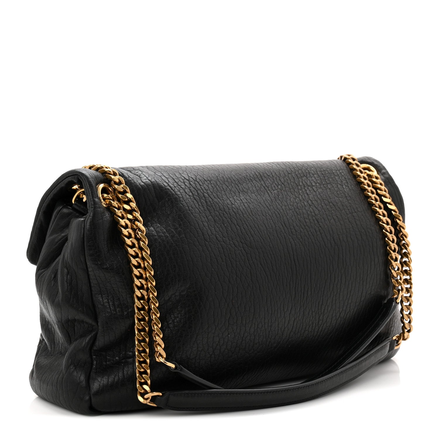 Saint Laurent Grained Lambskin Large Calypso Black