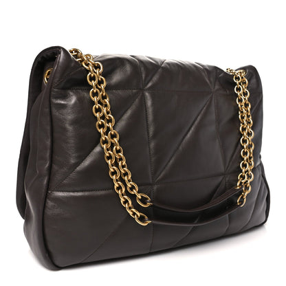 Saint Laurent Lambskin Matelasse Large Jamie 4.3 Shoulder Bag Dark Sweet Chocolate