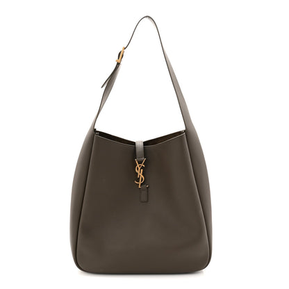 Saint Laurent Smooth Calfskin Large Le 5 A 7 Soft Hobo Light Musk