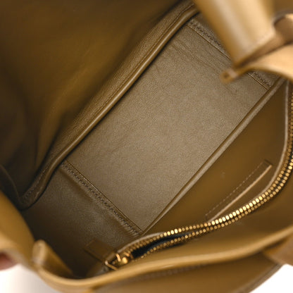 Saint Laurent Suede Lizard Embossed Small Le 5 A 7 Soft Hobo Dark Pistachio