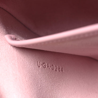 Celine smooth calfskin interior stamp “U-GA10284” on pastel pink lining