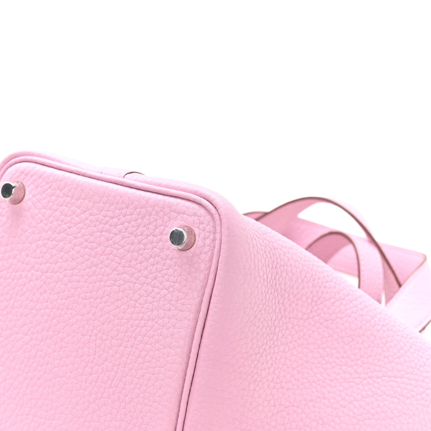Taurillon Clemence Picotin Lock 18 PM Handbag in Rose Sakura