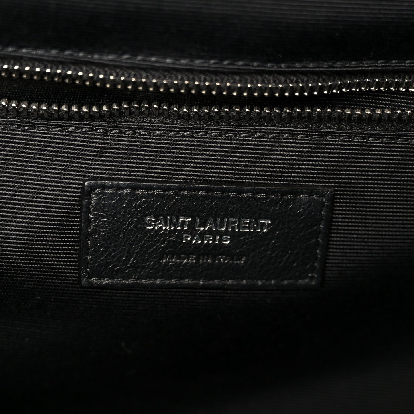 Saint Laurent Grain De Poudre Triquilt Monogram Large Satchel Black