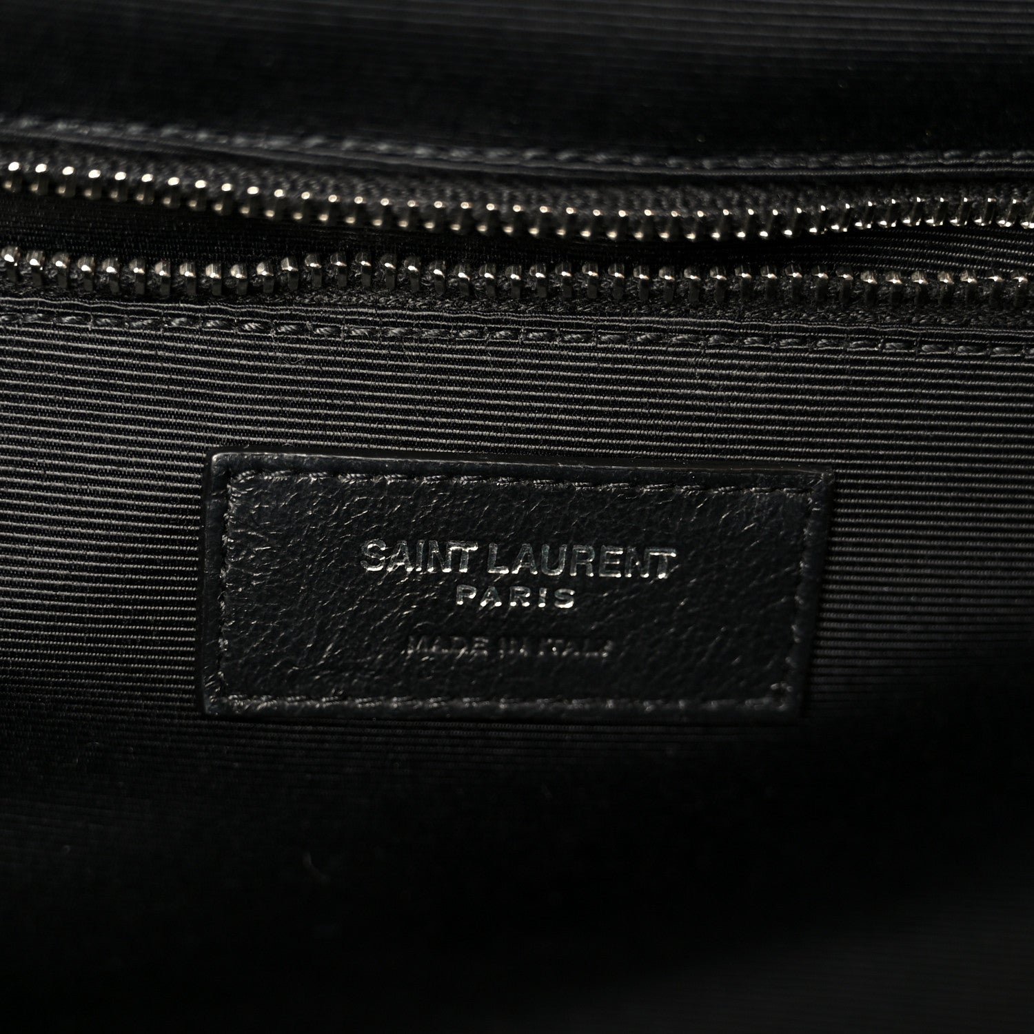 Saint Laurent Grain De Poudre Triquilt Monogram Large Satchel Black