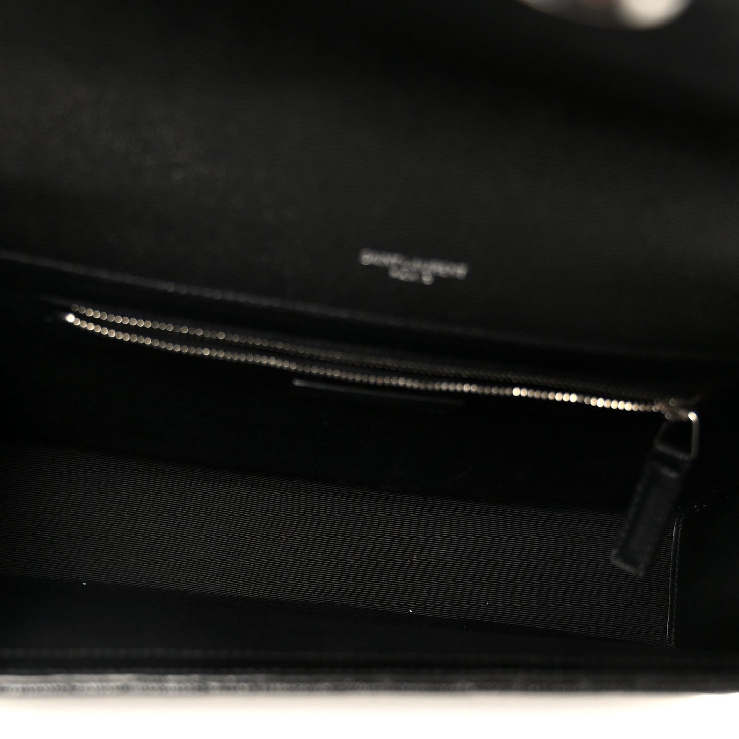Saint Laurent Grain De Poudre Triquilt Monogram Large Satchel Black