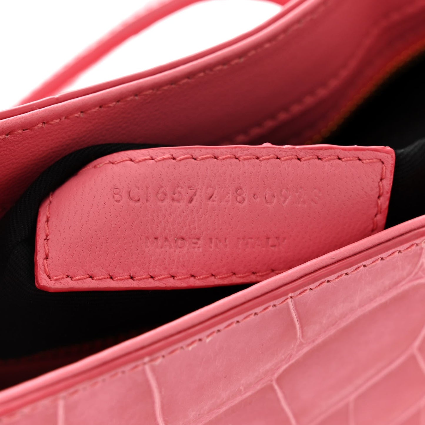 Saint Laurent LE 5 A 7 Alligator Hobo Bag Pink