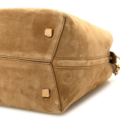 Saint Laurent Le 37 Small Suede Bucket Bag Golden Leaf