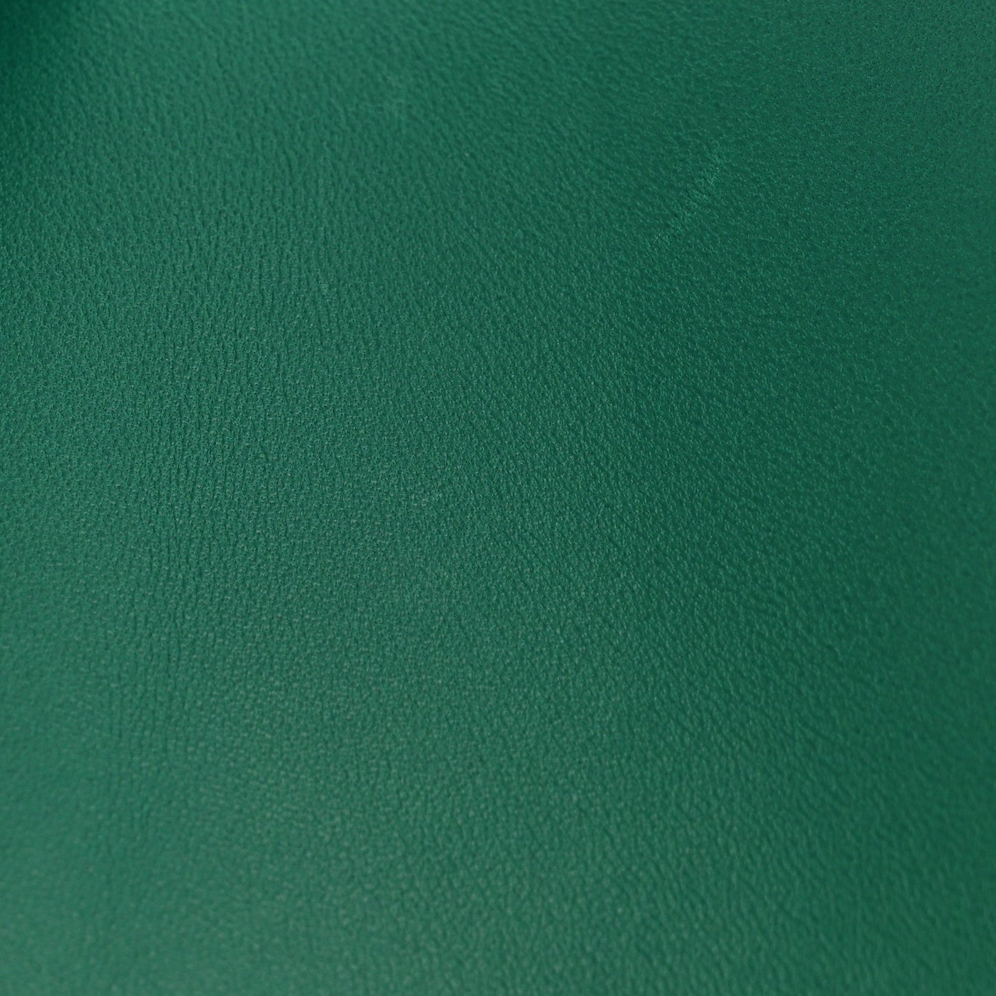 Green leather surface with pebbled grain texture