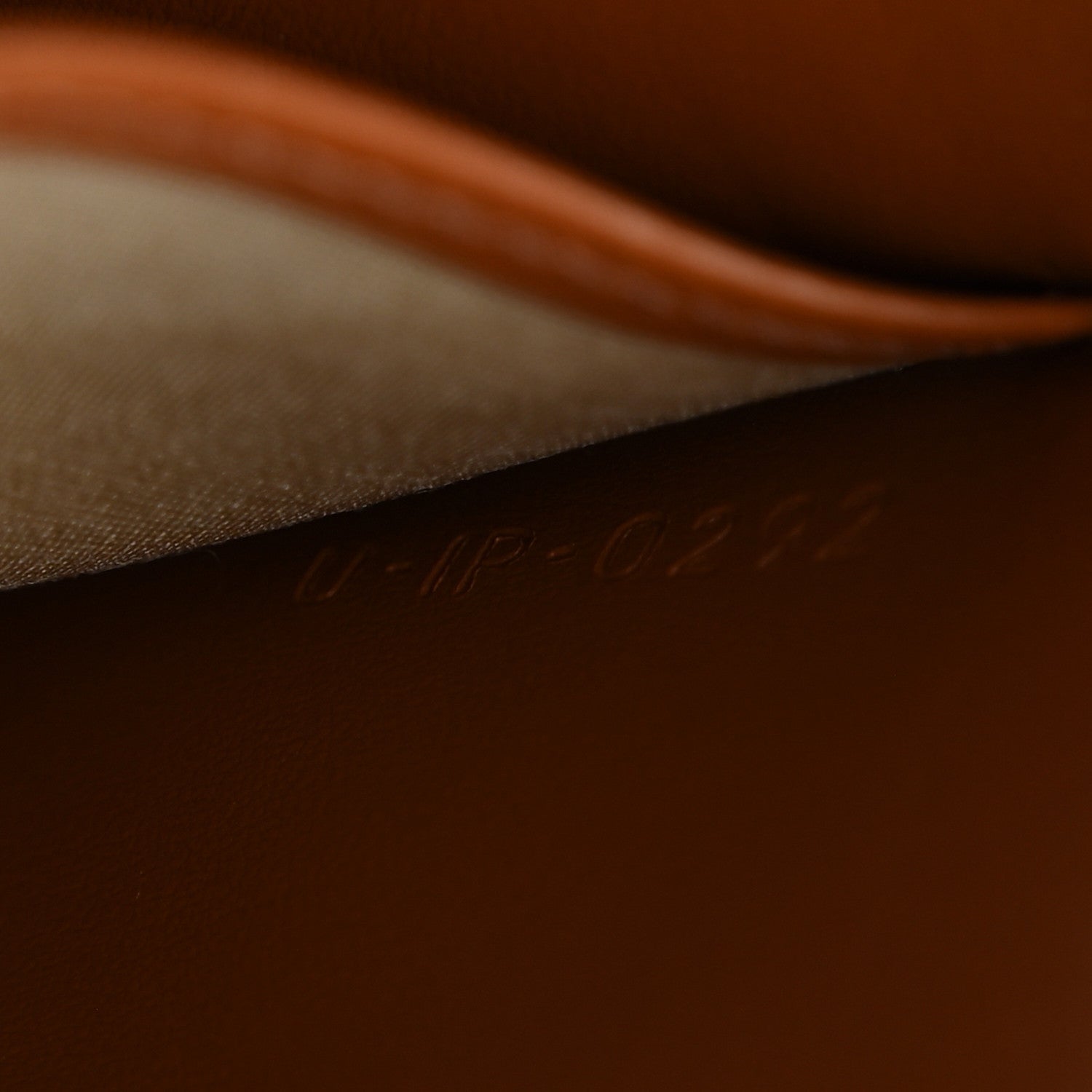 Brown leather interior with faint engraved "CELINE" stamp