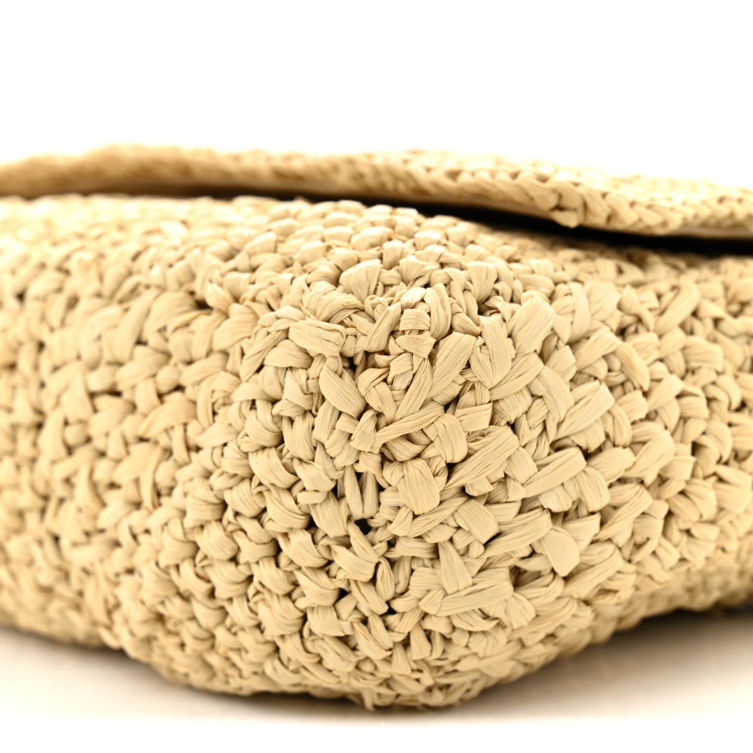 Saint Laurent Raffia Monogram Medium Jamie Shoulder Bag Natural Avorio