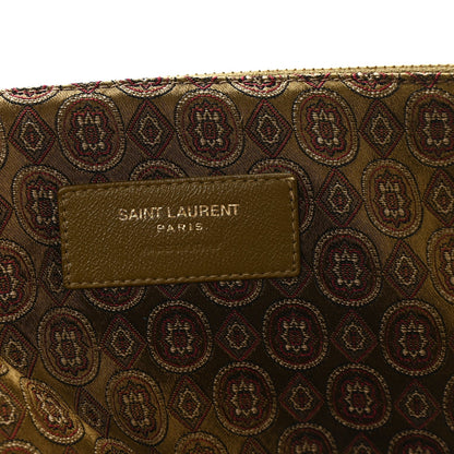 Saint Laurent Jacquard Medaillons Geometrique Medium Amalia Hobo Military Red
